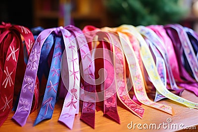 collection of autoimmune awareness ribbons Stock Photo