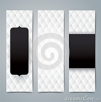 Collection banner design, Black and white upholstery background. Vector Illustration