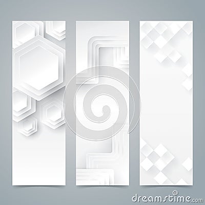 Collection banner design, white background. Vector Illustration