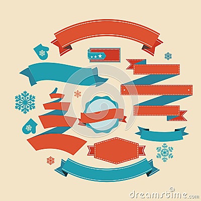 Collection of banners and labels Vector Illustration