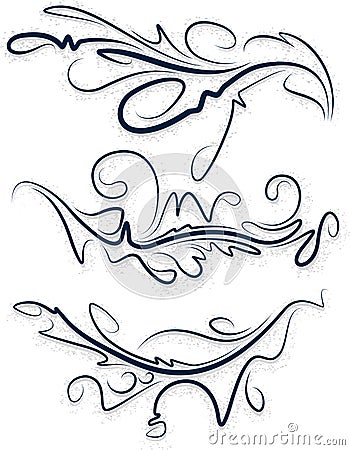 A collection of beautiful decorative items for your design. Vector Illustration