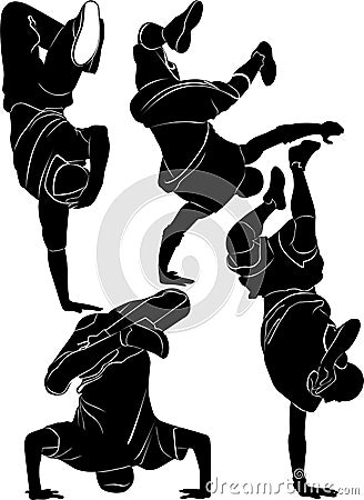 Collection breakdance Stock Photo