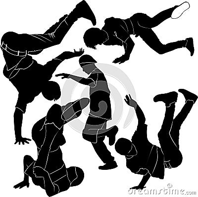 Collection breakdance Stock Photo