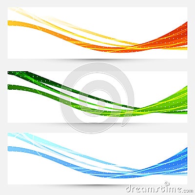 Collection of bright cards for web and print Vector Illustration