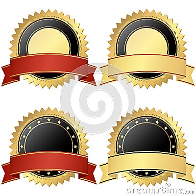 collection of business seals Vector Illustration