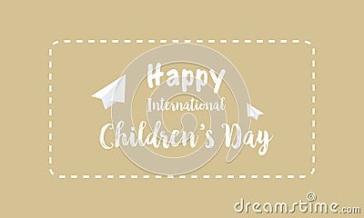 Collection card for childrens day Vector Illustration