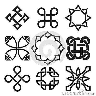 Collection of Celtic Knot Designs in Vector Format Vector Illustration