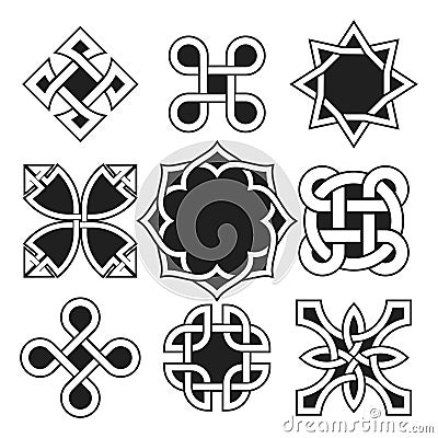 Collection of Celtic Knot Designs in Vector Format Vector Illustration