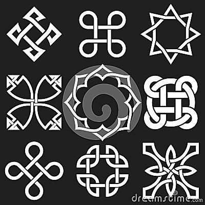 Collection of Celtic Knot Designs in Vector Format Stock Photo