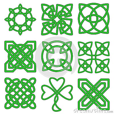 Collection of Celtic knots Vector Illustration