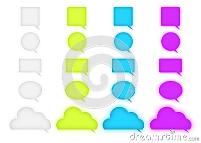 Chat logo speech bubbles Stock Photo