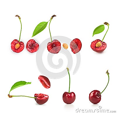 Collection of cherries Stock Photo