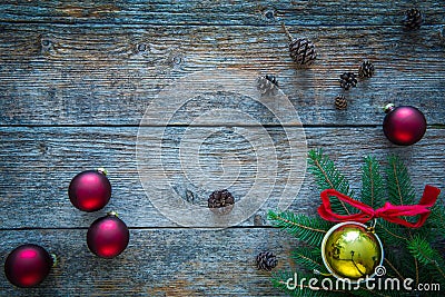 Collection of Christmas objects, ornaments, gifts and presents Stock Photo