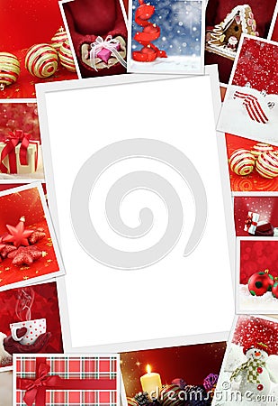 Collection of Christmas photos Stock Photo