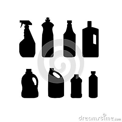 Collection of cleaning product Vector Illustration
