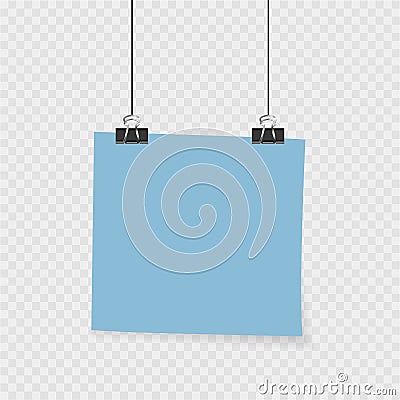 Collection of clear color lists of paper with pin on the gray background Vector Illustration