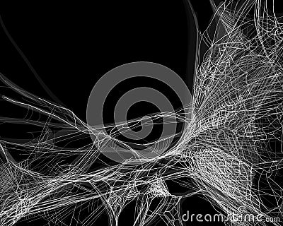 Collection of Cobweb, isolated on black, transparent background. Spiderweb for Halloween design. Spider web elements,spooky, scary Stock Photo