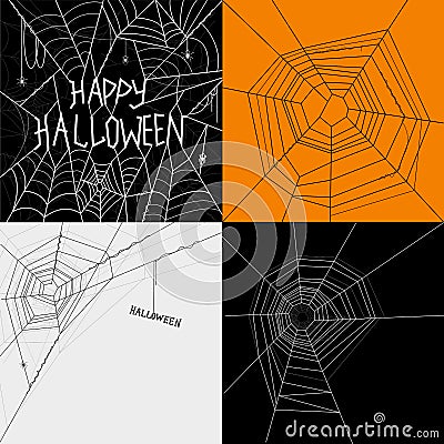Collection of Cobwebs Vector Illustration