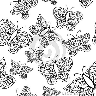 Collection of colorful butterflies Cartoon Illustration