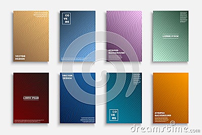 Collection of colorful contemporary abstract templates, posters, placards, brochures, banners, flyers, backgrounds and Vector Illustration