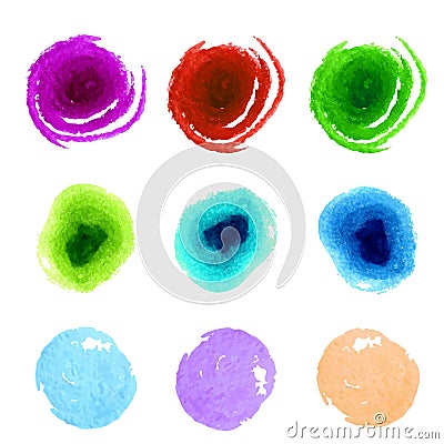 Collection of colorful paint swatches. Abstract Vector Illustration