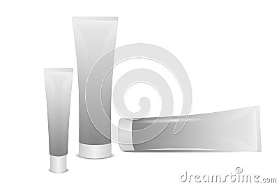 Collection cosmetic bottle Vector Illustration