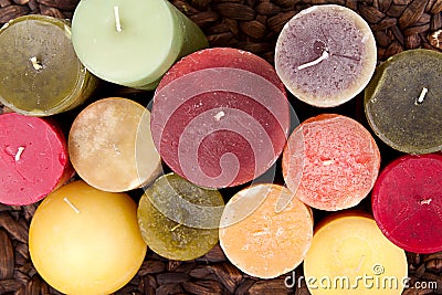 A collection of decorative candles Stock Photo