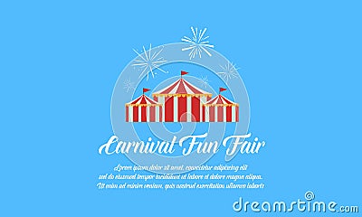 Collection design amusement park theme Vector Illustration