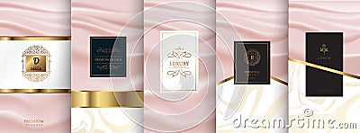 Collection of design elements,labels,icon,frames, for logo,packaging,design of luxury products.for perfume,soap,wine, lotion. Vector Illustration