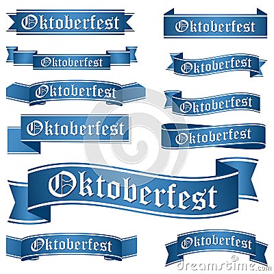 collection of different Oktoberfest banners Vector Illustration
