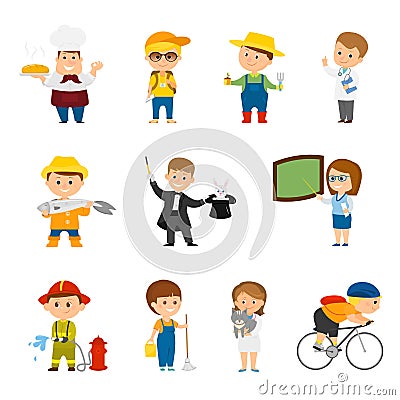 Collection of different professions. Vector Illustration