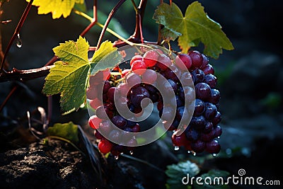 Collection of different types of grapes Stock Photo