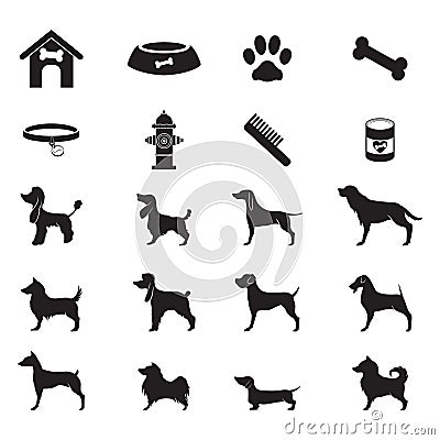 collection of dogs icons. Vector illustration decorative design Vector Illustration