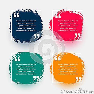 collection of double inverted comma mark template for web communication Vector Illustration