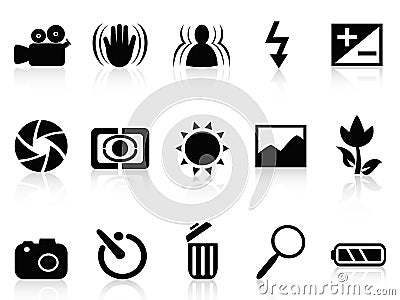 Collection of dslr camera symbol Vector Illustration