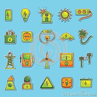 collection of electrical equipments. Vector illustration decorative design Vector Illustration