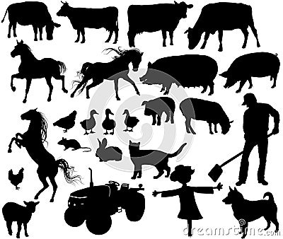 Collection of farm Stock Photo