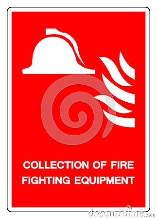 Collection Of Fire Fighting Equipment Symbol Sign, Vector Illustration, Isolate On White Background Label. EPS10 Vector Illustration