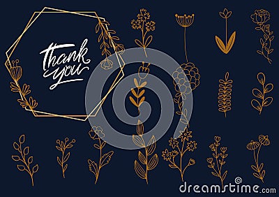 0011 hand drawn flowers doodle Vector Illustration