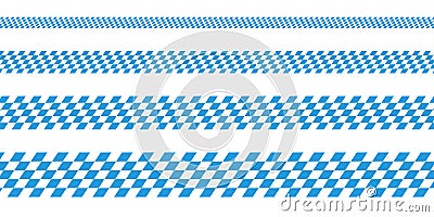 Set Of Four Banner Oktoberfest Diagonal Diamond Pattern Vector Illustration