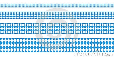 Four Banner Oktoberfest Straight Diamond Pattern Vector Illustration