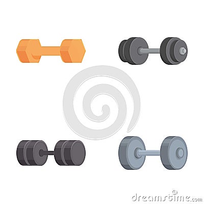 Set of four dumbbells vector illustration Vector Illustration