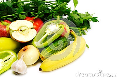 Collection fruits Stock Photo