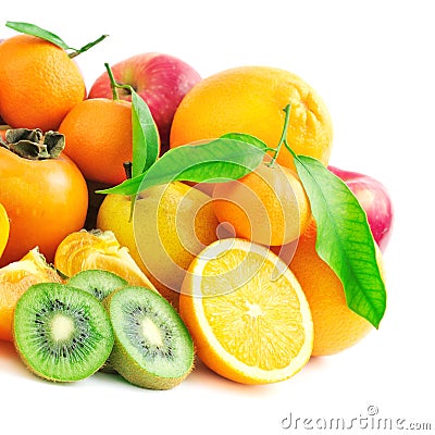 Collection fruits Stock Photo