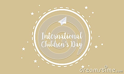 Collection greeting card childrens day Vector Illustration