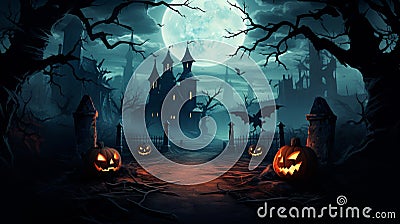 Collection of halloween silhouettes icon and character Stock Photo