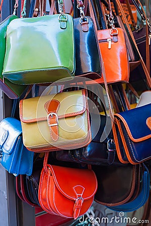 Collection of handbags Stock Photo