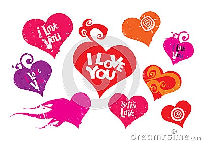 Collection heart Stock Photo