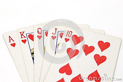 Collection of hearts poker Stock Photo