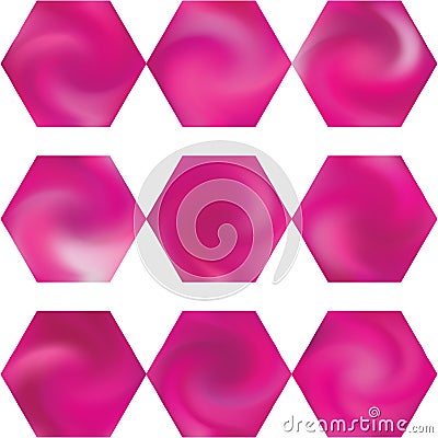 Collection of hexagonal smooth backgrounds Stock Photo